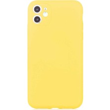 Dlrcase Apple iPhone 11 Kılıf Mara Mat Soft Kamera Korumalı Sarı