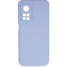 Dlrcase Xiaomi Mi 10T Pro Kılıf Mara Silikon Mat Soft Kamera Korumalı Lansman Mor