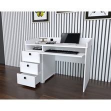 Decomech Mobilya Wes 3 Çekmeceli Çalışma Masası- Beyaz