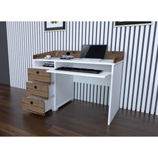 Decomech Mobilya Wes 3 Çekmeceli Çalışma Masası Beyaz-Çırağan