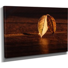 DEKORATIF21 Kahverengi Yapraklar Canvas Tablo