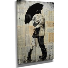 DEKORATIF37 Yağlı Boya Şemsiye Çift Canvas Tablo