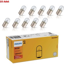 Philips (10 Adet) Philips 12V R10W (10W ) Park-Sinyal Ampulu (67) 12814 Cp Standart Ean- 8711500483423