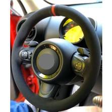 Gürler Oto Aksesuar Toyota Proace Uyumlu Kırmızı Yüzüklü Alkantra Direksiyon Kılıf