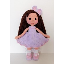 Oyuncak Park Lila Fatoş Bebek Amigurumi Organik Oyuncak
