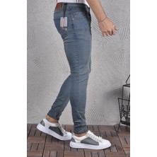 Drontin Erkek Jeans Skinny Fit Likralı Italyan Kesim Dar Paça Tırnaklı Kot Pantolon