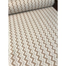 Bebek Özel Pamuklu Bebek ve Çocuk Lastikli Çarşaf  Kahverengi  Zikzaklı 100X200