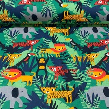 Bebek Özel  
% 100 Pamuklu Bebek ve Çocuk Lastikli Çarşaf Yeşil Safari 120X200