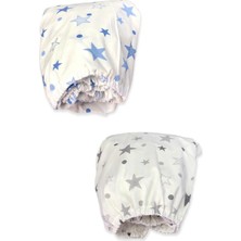 Bebek Özel  
  Pamuklu Bebek ve Çocuk Lastikli Çarşaf Mavi ve Gri Yıldızlı 120X200 (2 Adet)