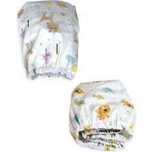 Bebek Özel   Pamuklu Bebek ve Çocuk Lastikli Çarşaf Sevimli Hayvanlar ve Karaca 50X90 (2 Adet)