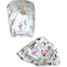 Bebek Özel  Pamuklu Bebek ve Çocuk Lastikli Çarşaf Karaca ve Doğa 120X200 (2 Adet)