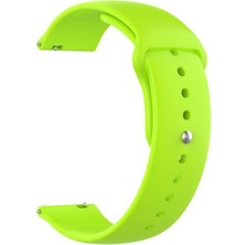 Dlrcase Samsung Galaxy Watch 3 45MM Kordon Mat Düz Renkli Silikon Yeşil