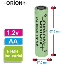 Orion ORION 1.2V Ni-Mh 7/5A 4500MAH Şarj Edilebilir Pil
