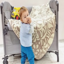 Yavuz Tekstil Pamuklu Bebek Battaniyesi Gri Ton