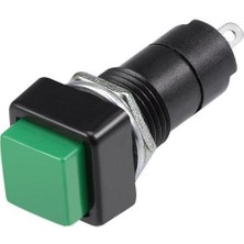 Motorobit PBS-306B 12MM Yaylı Push Buton - Yeşil