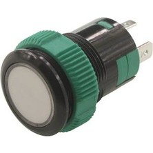 Motorobit P59 19MM Plastik Ledli Yaylı Buton Beyaz