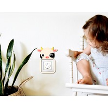 instababyrooms Sevimli Hayvanlar Volti Ahşap Priz Aksesuarı Model 013