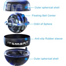 Helta LED Autostart Bilek Topu Gyro Powerball-Siyah (Yurt Dışından)