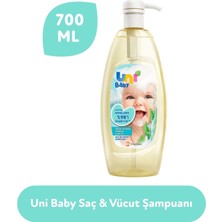 Uni Baby Saç ve Vücut Şampuan 700ML (Pompalı) (4 Lü Set)