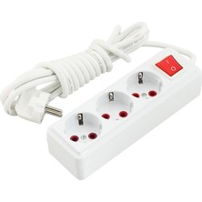 Sistem 3'lü 5 Metre Topraklı Grup Priz Uzatma Ara Kablosu Anahtarlı