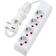 Piramit 4'lü 5 Metre Grup Priz Topraklı Uzatma Ara Kablosu