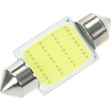 Auvc 10 Adet Festoon 36MM C5W Cob LED Beyaz Iç Smd Ampul (Yurt Dışından)