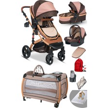 Baby Home 9 In 1 Set Baby Home 946 Single-To Travel Sistem Bebek Arabası ve 600 Nanny Oyun Parkı Park Yatak Beşik
