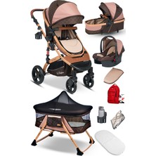 Baby Home 9 In 1 Set Baby Home 946 Single-To Travel Sistem Bebek Arabası ve 510 Lulla-Go Anne Yanı Bebek Sepeti Beşik