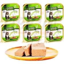 Jungle Tavuklu  KIYILMIŞ (PATE)  Kedi Konserve 100 Gram x 6 Paket