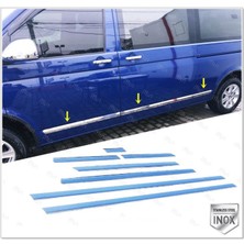 Cross Vw T5 Multivan Krom Yan Kapı Çıtası 7 Prç 2004-2015 P.çelik (Uzun Şase)