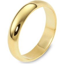 Klasik Alyans 14 Ayar Altın Oval Orta Genişlik 5.90 Gram