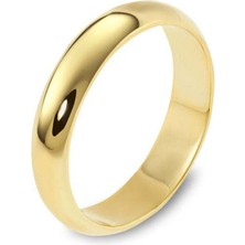 Klasik Alyans 14 Ayar Altın Oval Orta Genişlik 4.50 Gram