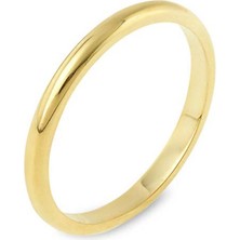 Klasik Alyans 14 Ayar Altın Oval Dar 2.10 Gram