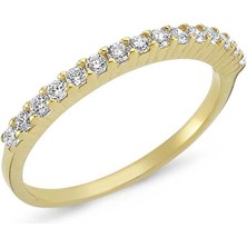 İnce Yarımtur Yüzük 14 Ayar Altın