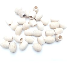 Be Beauty Natural Ahşap Boncuk Cilasız Oval 12 mm 120 gr