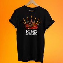 Remonz King Baskılı %100 Pamuk Oversize T-Shirt Büyük Beden Tişört