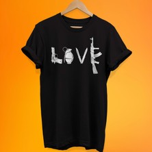 Remonz Love Baskılı %100 Pamuk Oversize T-Shirt Büyük Beden Tişört