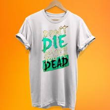 Remonz Ölmeden Mezara Girme Yazılı %100 Pamuk Oversize T-Shirt Büyük Beden Tişört