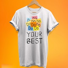 Remonz Elinden Gelenin En Iyisini Yap Yazılı %100 Pamuk Oversize T-Shirt