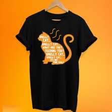 Remonz Friends Smelly Cat Baskılı %100 Pamuk Oversize T-Shirt Büyük Beden Tişört