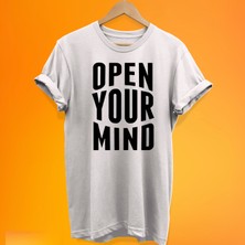 Remonz Zihnini Aç Yazılı %100 Pamuk Oversize T-Shirt Büyük Beden Tişört