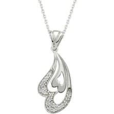 925 Gümüş Kalp 925 Ayar Gümüş Kolye