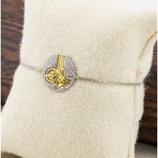 925 Gümüş Osmanlı Tuğrası 925 Ayar Gümüş Bileklik