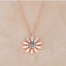 925 Gümüş Papatya Çiçek 925 Ayar Gümüş Kolye