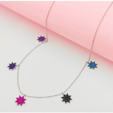 925 Gümüş Rüzgar Gülü 925 Ayar Gümüş Kolye