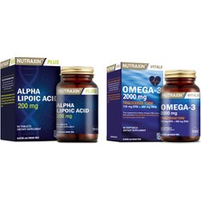 Nutraxin Alpha Lipoic Acid 200 Mg 60 Tablet + Omega 3 Balık Yağı 2000 Mg 60 Yumuşak Kapsül