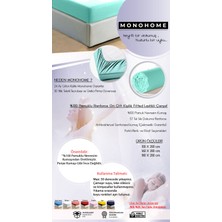 Monohome %100 Pamuklu Ranforce Fitted Su Yeşili Çift Kişilik Lastikli Çarşaf 160*200