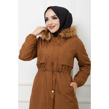Vibeys Collection Taba Içi Kürkü ve Su Geçirmez Bayan Kışlık Mont&kaban