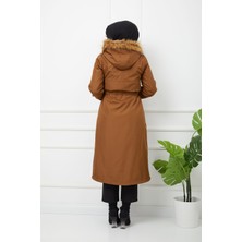 Vibeys Collection Taba Içi Kürkü ve Su Geçirmez Bayan Kışlık Mont&kaban