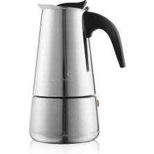 Daphnela Paslanmaz Çelik Ocak Üstü 6 Cup Fincan Moka Pot Espresso